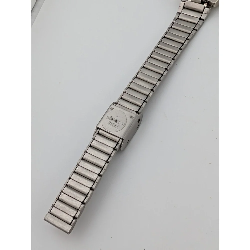 Helbros Watch Women 25mm Case Silver Adjustable Band-‎ New Battery